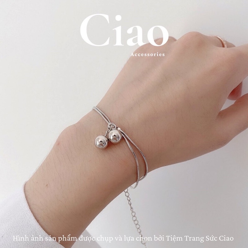 [HOẢ TỐC 1H] Vòng tay/ Lắc tay titan không gỉ thiết kế hình chuông đơn giản trendy Bella Ciao