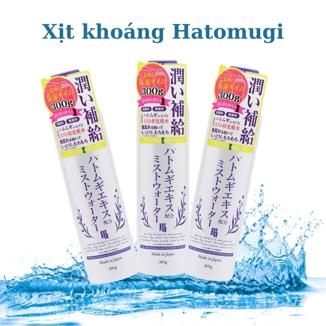 Xịt khoáng Hatomugi Extract Platinum Label chiết xuất hạt ý dĩ dưỡng ẩm sáng da 300g - chuyên sỉ hàng nội địa Nhật