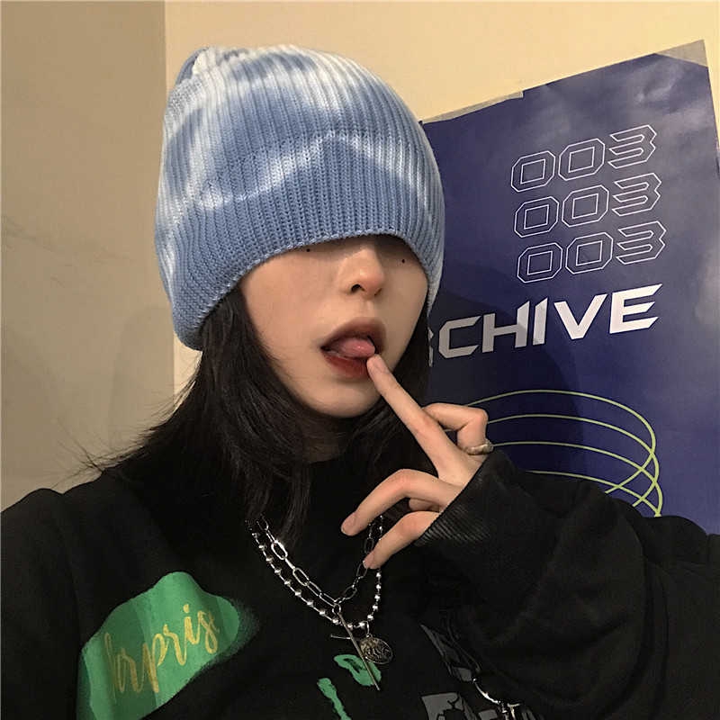 Mũ Len Dệt Kim Ngắn Nhuộm Màu Thời Trang 227738Mũ Len Nam Nữ Ấm Áp Bằng Da