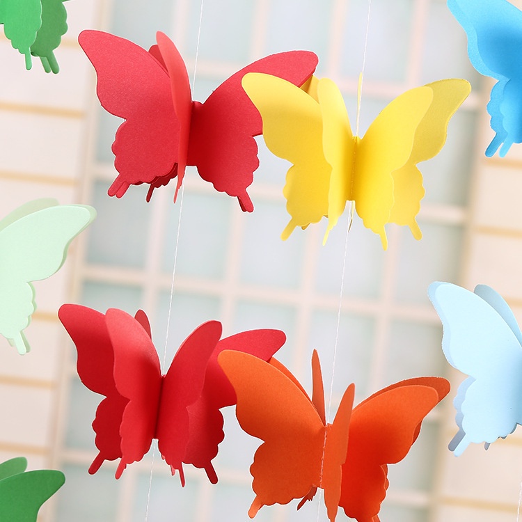 Dây Treo Trang Trí Hình Bướm 3D Bằng Giấy DIY