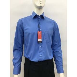 Áo sơ mi nam tay dài vạt ngang Regular Vĩnh Tiến 320 - xanh da trời