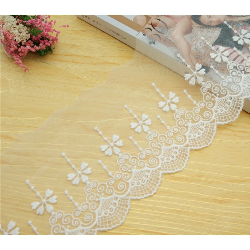 Ren bản rộng 10.7cm -18.5cm màu trắng các mẫu