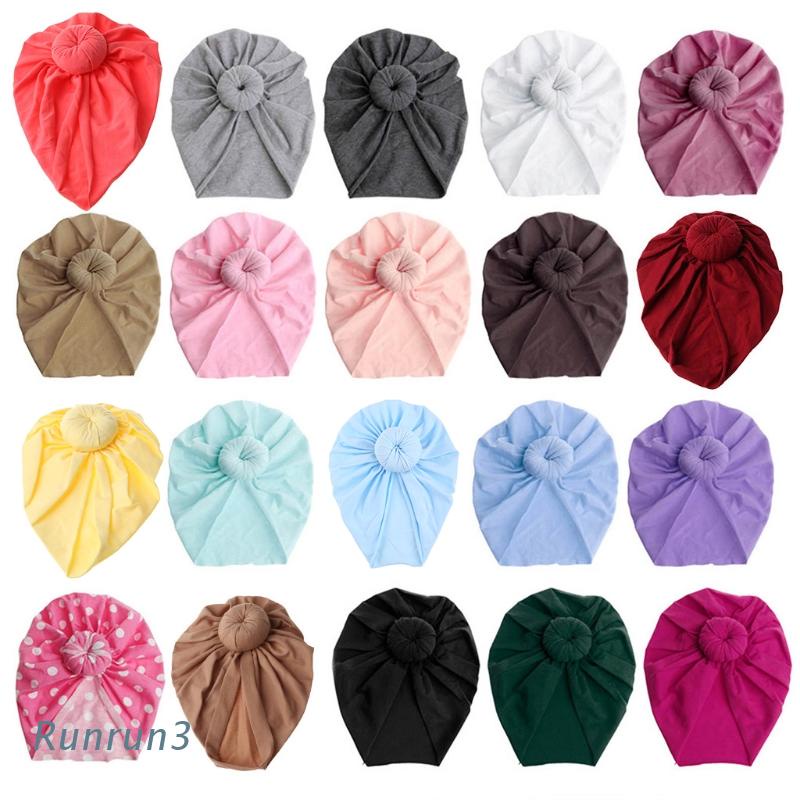 Mũ Turban Thắt Nút Mềm Mại Dễ Thương Làm Phụ Kiện Chụp Ảnh Cho Em Bé Sơ Sinh