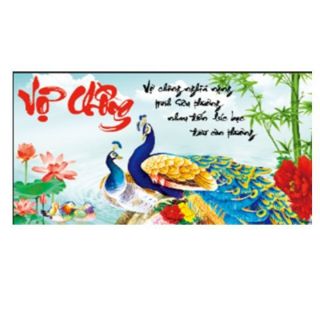 Tranh thêu chữ thập 3D Vợ Chồng 60x38cm LV3128