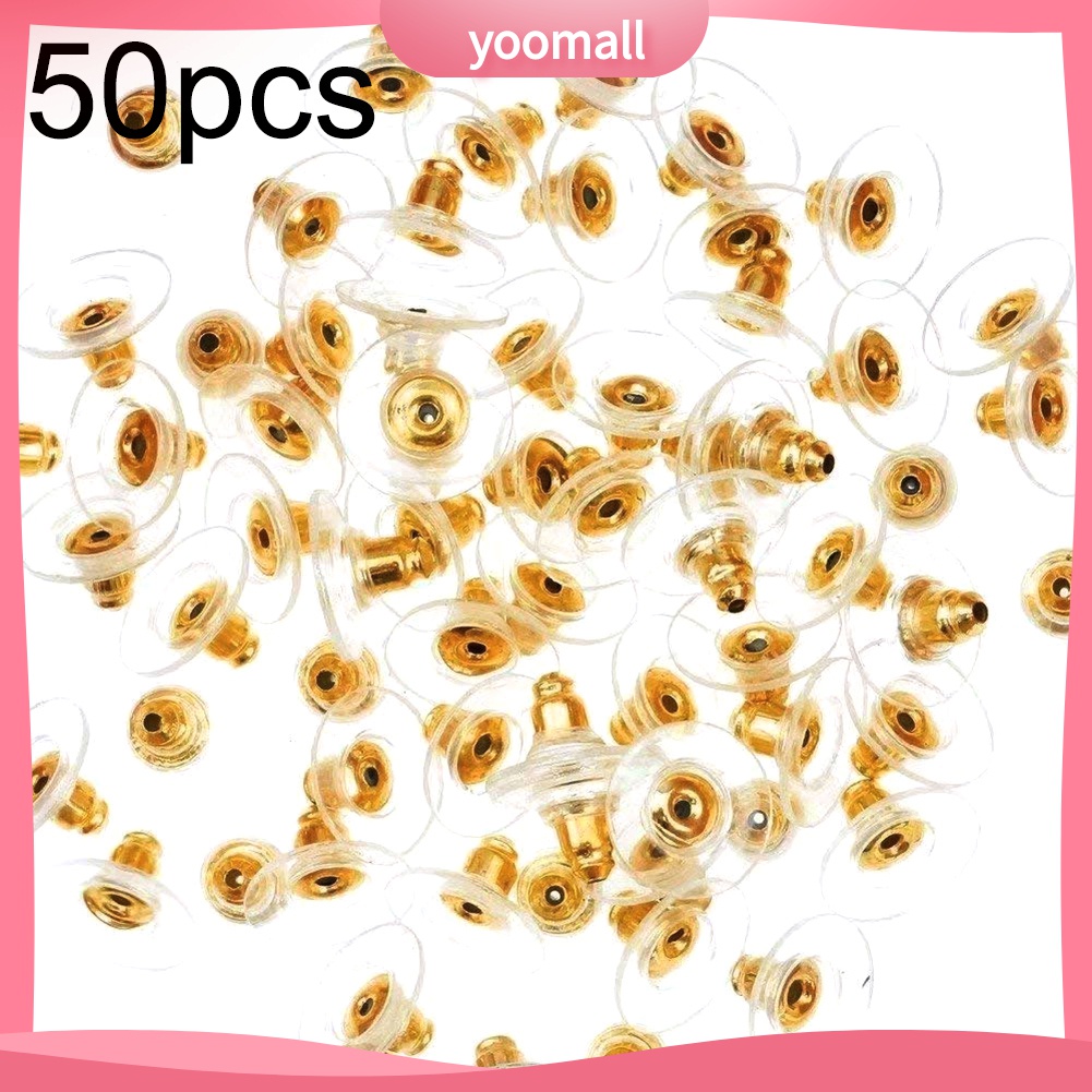 Yomall♡ Set 50 Nút Chặn Giữ An Toàn Cho Khuyên Tai DIY