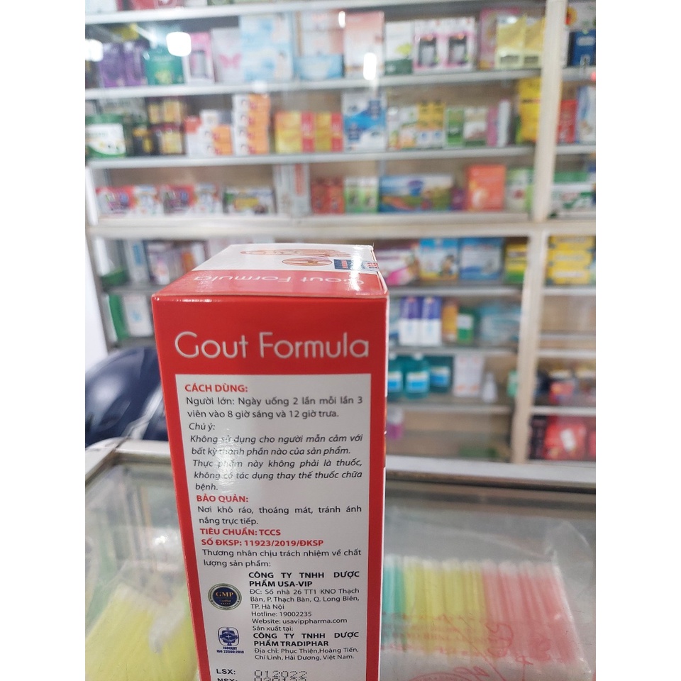 Viên Gout Formula làm giảm acid uric và viêm sưng do Gout