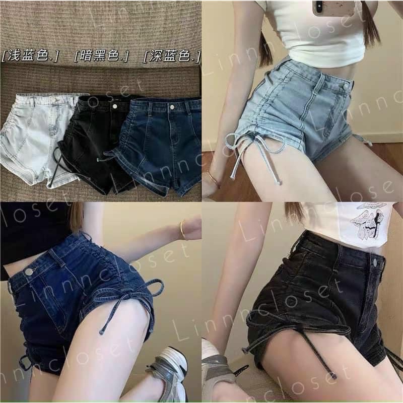 Short jean rút co giãn mạnh 3m