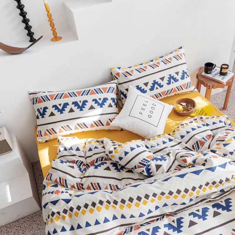 Bộ chăn ga gối cotton living Emmidecor - mẫu ai cập