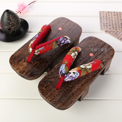 Guốc đế gỗ mộc phong cách Nhật Bản cao 5cm