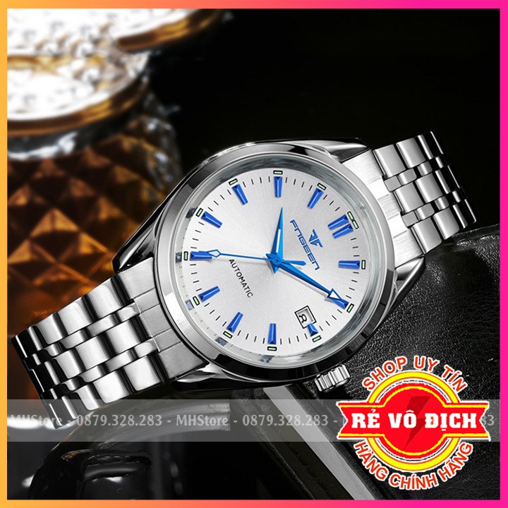 Đồng hồ cơ nam Fngeen 6612 automatic, cơ tự động dây thép không gỉ, đẹp chính hãng [Tặng tháo dây]