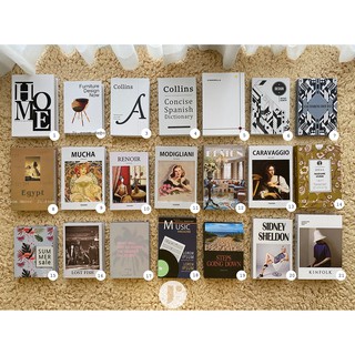 Bìa sách trang trí dày, sách decor, trưng bày, ko có nội dung