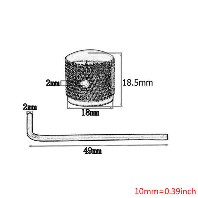 Set 4 Núm Điều Khiển Bằng Kim Loại Cho Đàn Guitar Điện