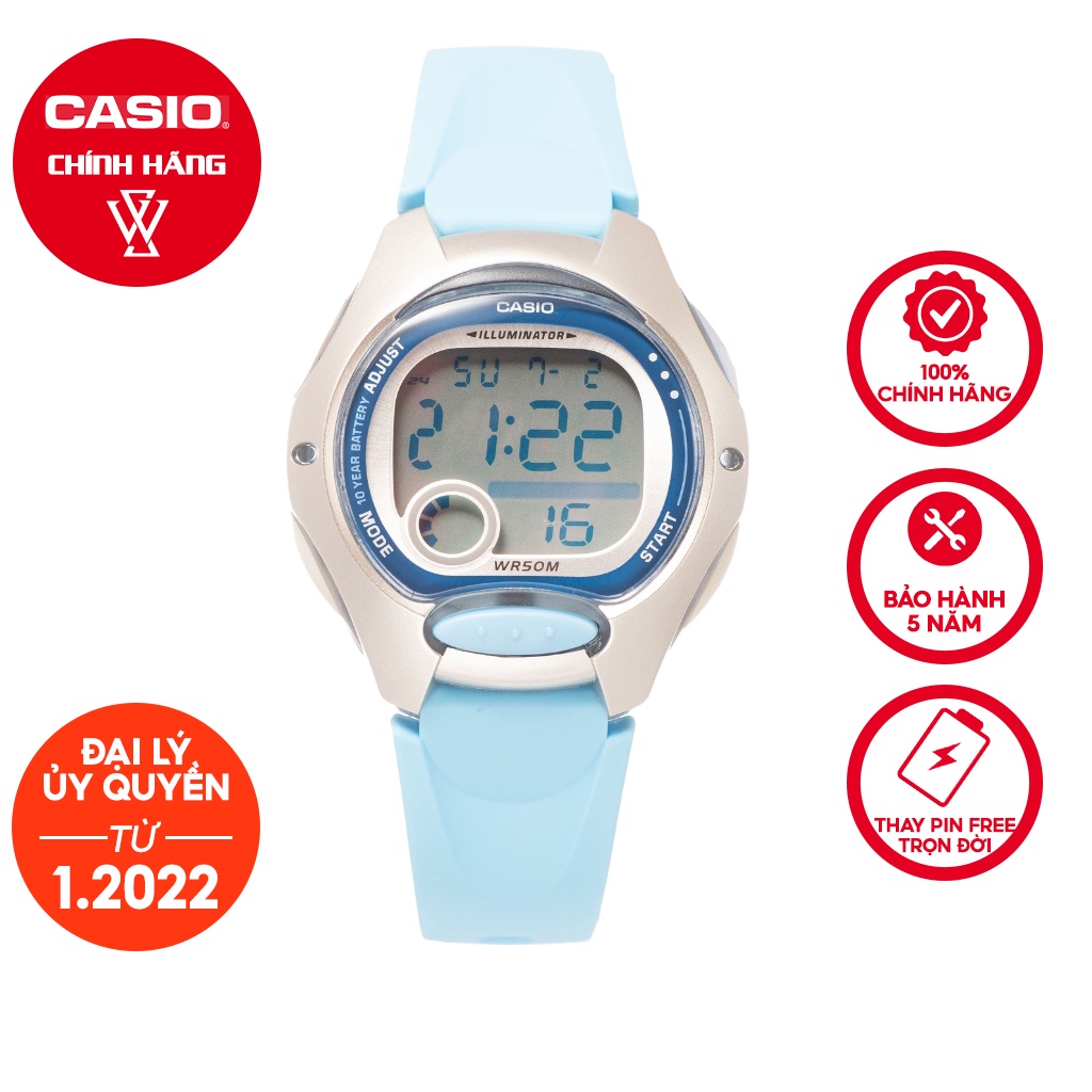 Đồng hồ điện tử Trẻ Em Casio WatchSTORE LW-200-2BVDF – Mặt Kính Nhựa 35mm, Dây Nhựa Và Vỏ Nhựa Cao Cấp