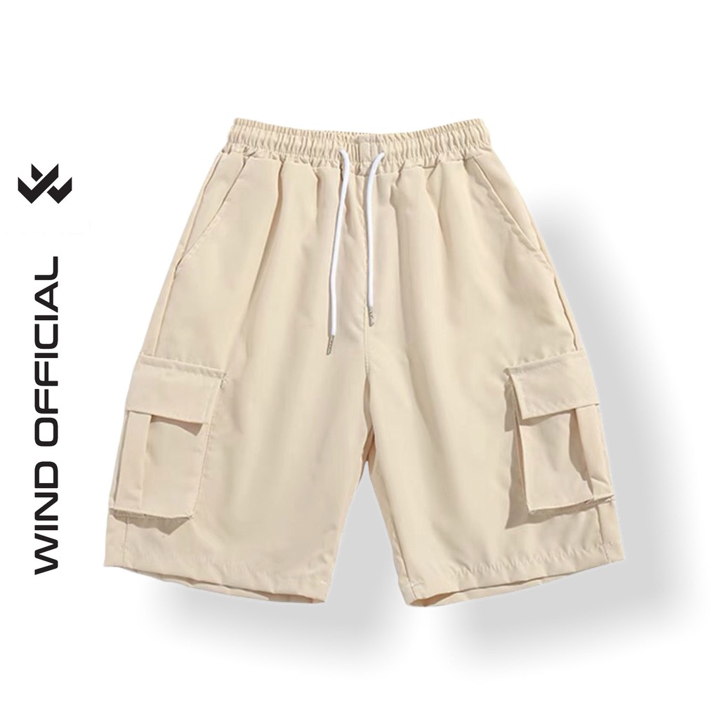 [Mã FAGREEN245 giảm 10% tối đa 30K đơn 99K] Quần short ngố kaki túi hộp Wind unisex Trơn sort nam nữ phong cách ulzzang