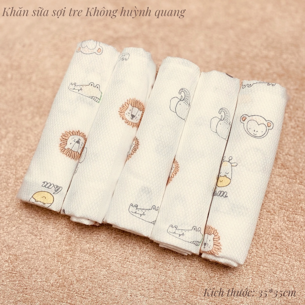 Khăn sữa sợi tre Hàn Quốc 35x 35cm, khăn sữa KHÔNG HUỲNH QUANG BnM
