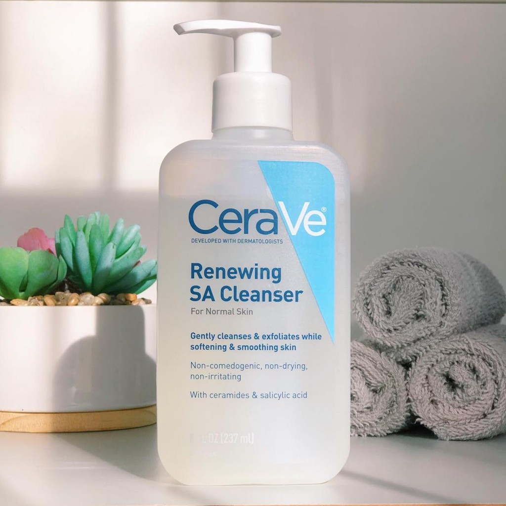 [Bill Mỹ-Canada] Sữa rửa mặt CERAVE Renewing SA cleanser - sửa rửa mặt cerave salicylic acid & ceramides 237- 473 ml