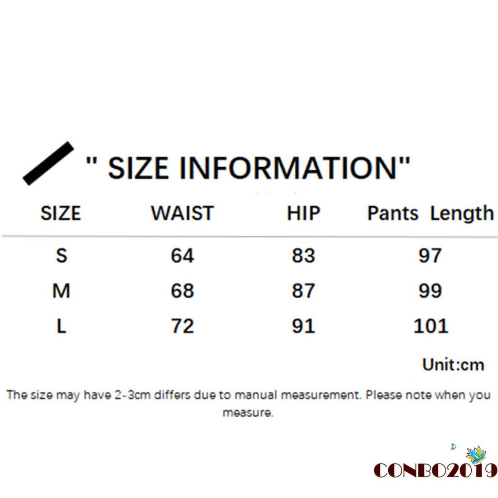 Hgm-quần Ống Loe Lưng Thấp Màu Trơn Đơn Giản Cho Nữ Size S/ M/ L