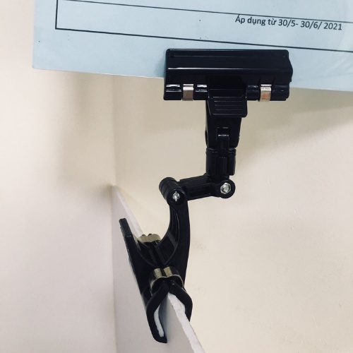 Kẹp siêu thị chuyên dùng giới thiệu, trưng bày sp, tạo sự thu hút, bắt mặt, kẹp V05 đen - trắng