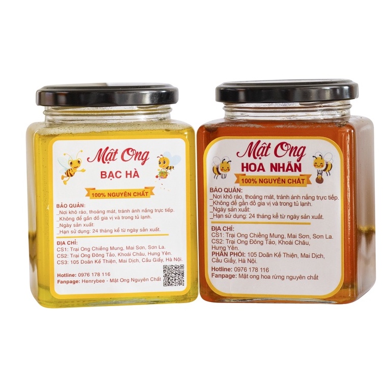 Mật ong nguyên chất tự nhiên hoa bạc hà hà giang cao cấp Henrybee