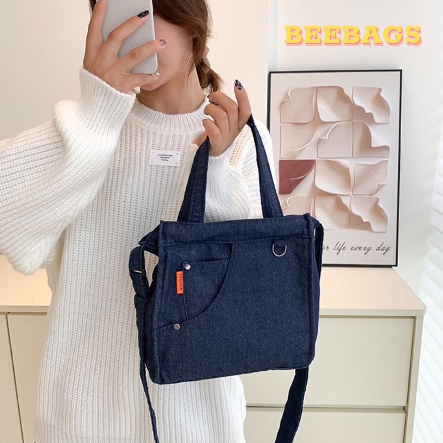 Túi Kiểu Quần Jean Cá Tính Hai Màu Dễ Mix Đồ Có Tay Cầm | TX46 | Túi Jean Style Độc Lạ, Cầm Tay Đeo Chéo Đi Chơi, Cafe