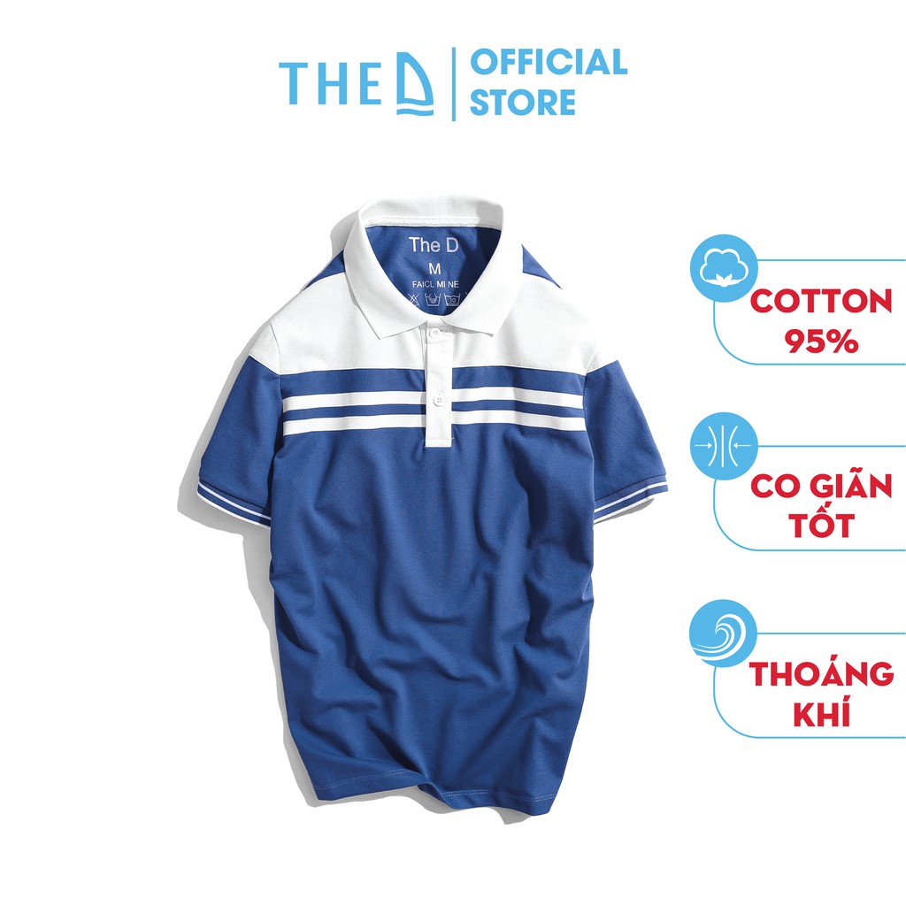 Áo Polo Nam Cotton The D Dáng Regular - Vải Cá Sấu Dệt Kim Cương, Mềm Mịn, Thoáng Mát, Thấm Hút Tốt QF63