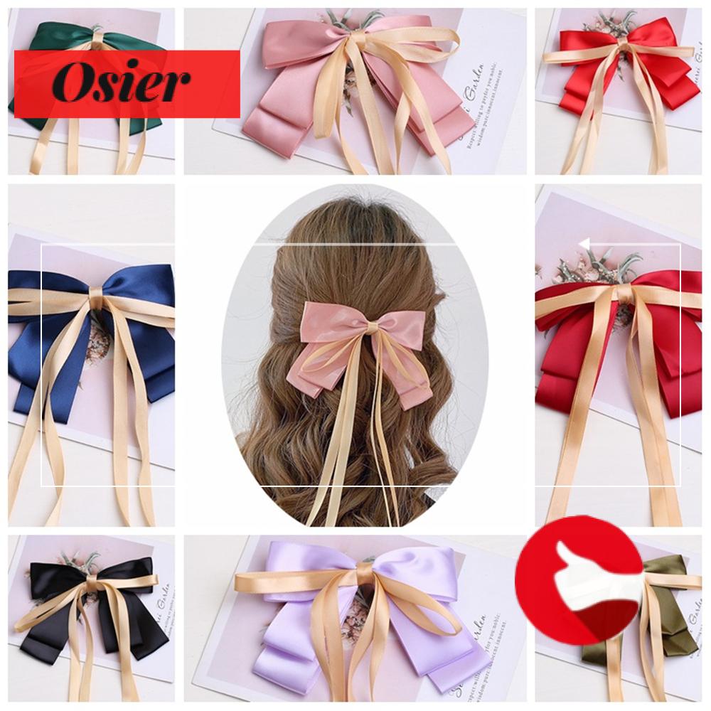 Kẹp Tóc Nơ Ruy Băng Lớn Nhiều Màu Sắc Dễ Thương Cho Bé Gái