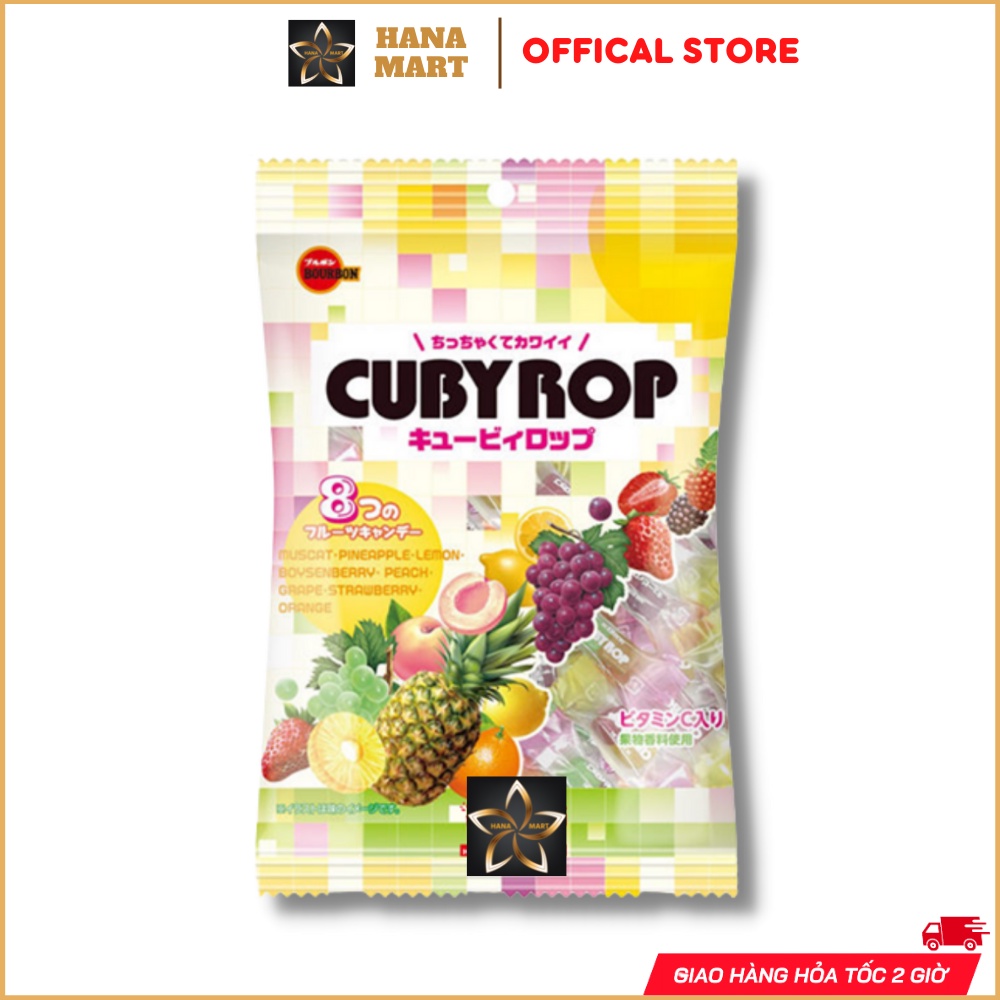 Kẹo trái cây Bourbon Cuby Rop gói 100g
