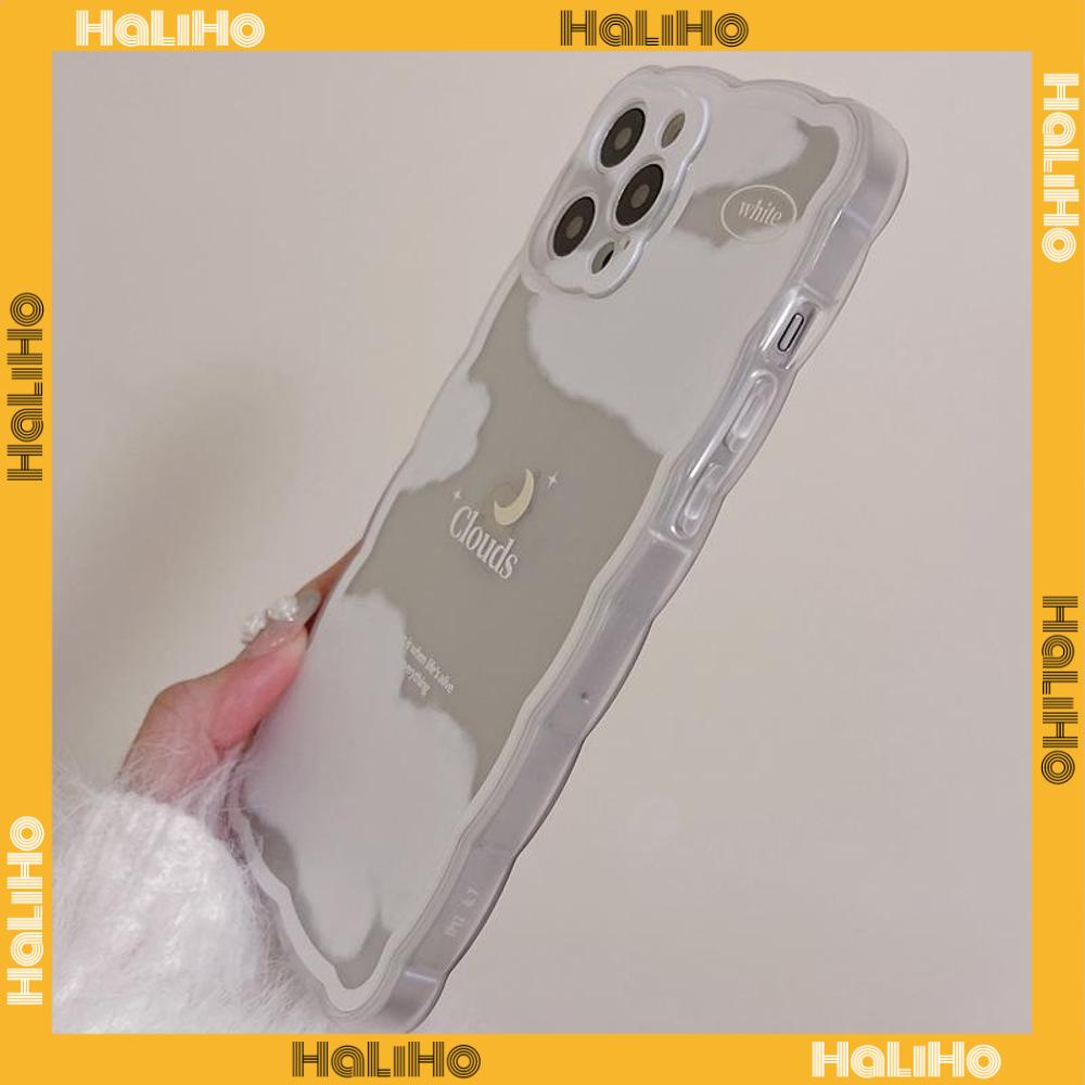 iPhone Case Silicone Soft Case TPU Clear Case Wave Non-Slip Camera Full Coverage Protection Shockproof Moon Cloud For iPhone 13 Pro Max iPhone 12 Pro Max iPhone 11 iPhone 7 Plus