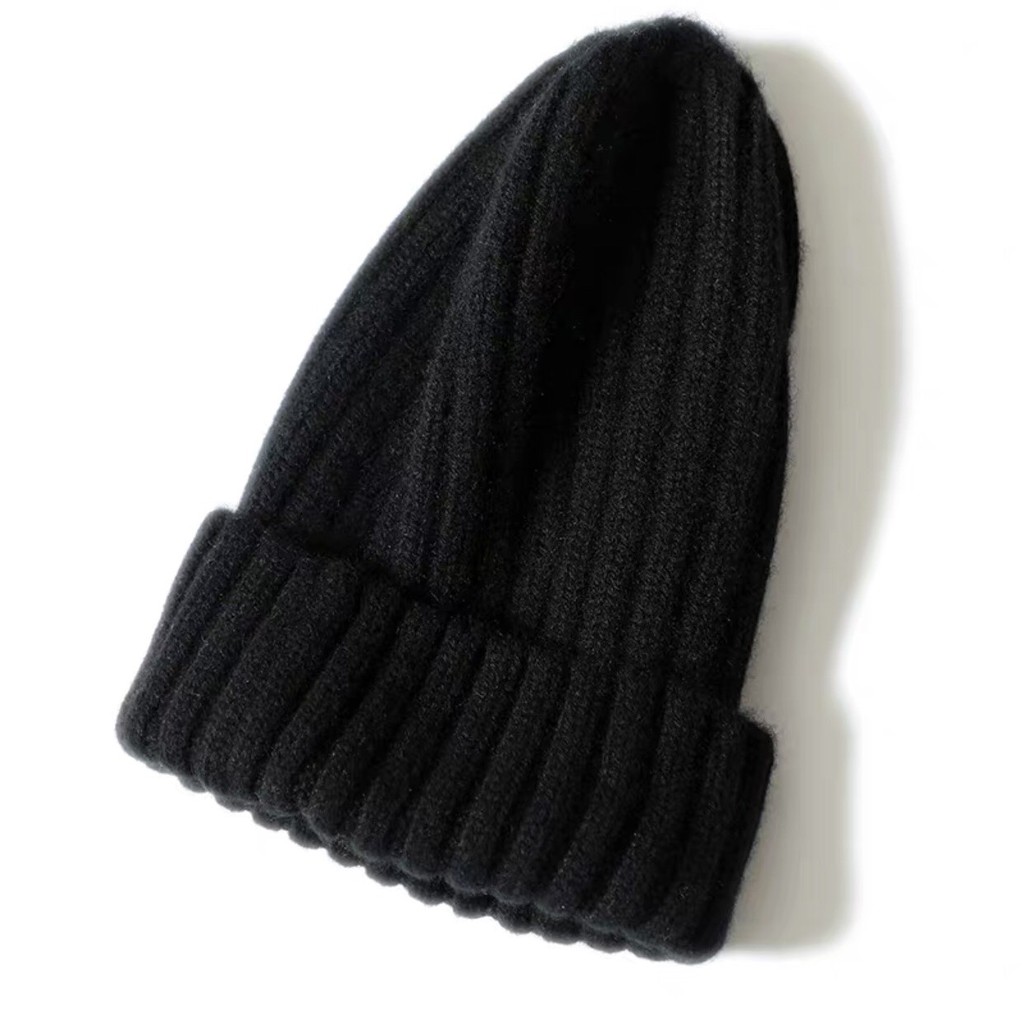 Mũ len Beanie gân trơn thời trang nam nữ unisex nhiều màu kiểu dáng vintage Hàn Quốc dáng dài loại len dày dặn, gân to