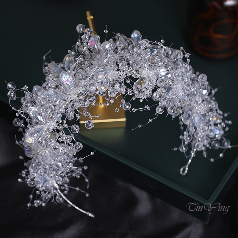 Bộ kẹp tóc GETNOIVAS đính đá pha lê lấp lánh handmade thời trang cho nữ