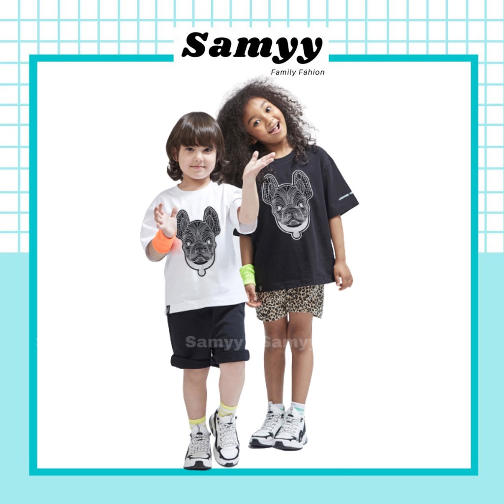 Áo thun tay lỡ hàn quốc unisex LifeWork MLB hoạ tiết Chó cho bé ,Samyy_vn