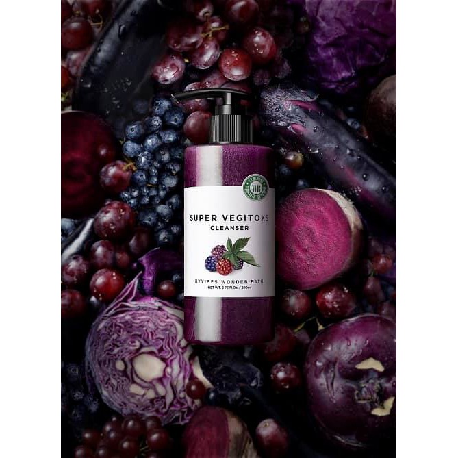 Sữa rửa mặt Super Vegitoks Cleanser TÍM 300ml