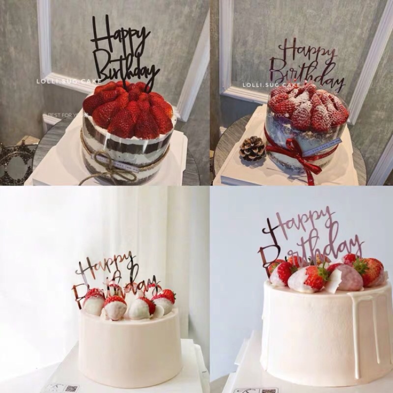 Phụ kiện trang trí bánh hình chữ Happy Birthday