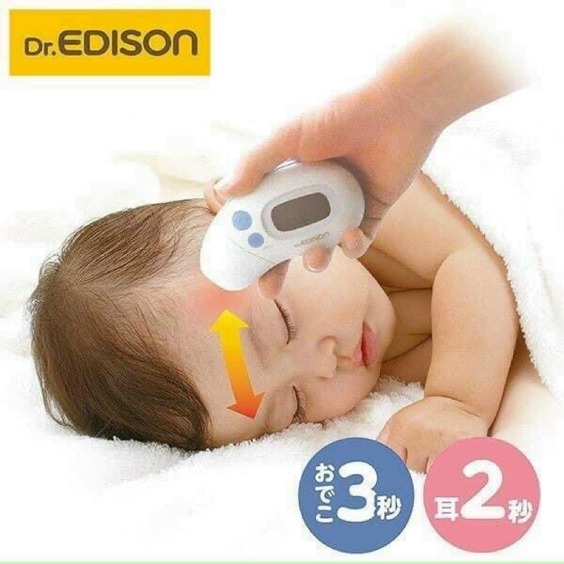 Nhiệt kế đo tai và trán Dr Edison - Bán chạy số 1 tại Nhật Bản