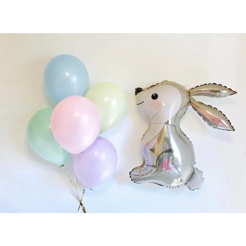 Bóng con thỏ ngọc xám 4D phong cách hàn quốc