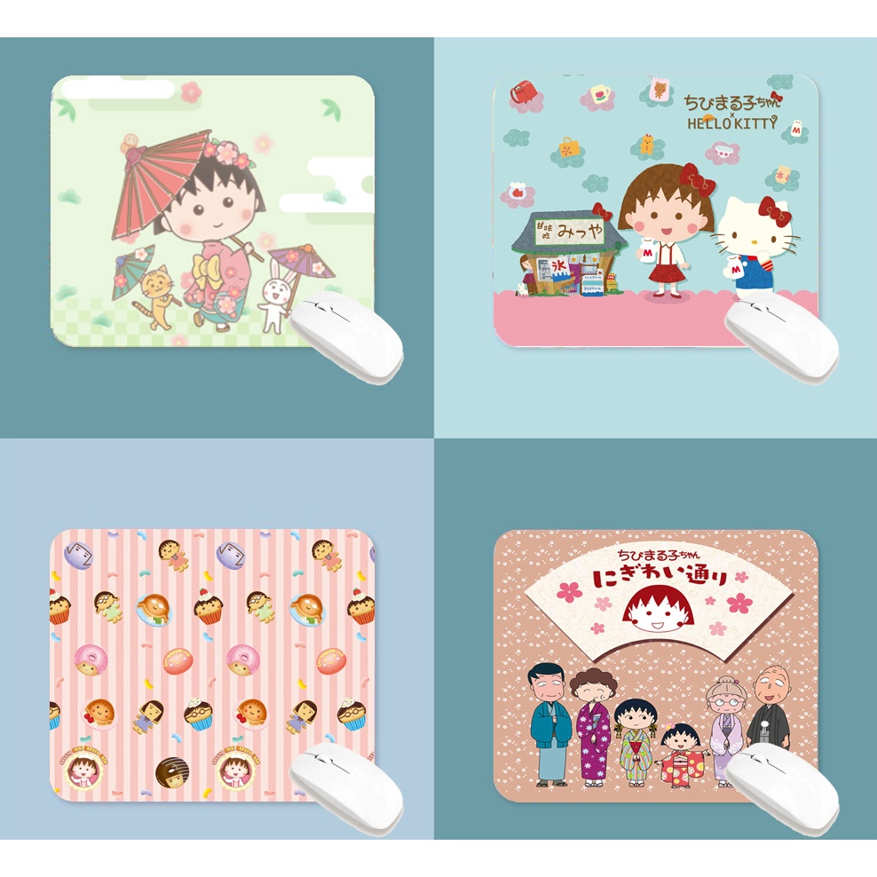 lót chuột maruko LOTI49 bàn di chuột cute dễ thương pastel 20 x 24 cm