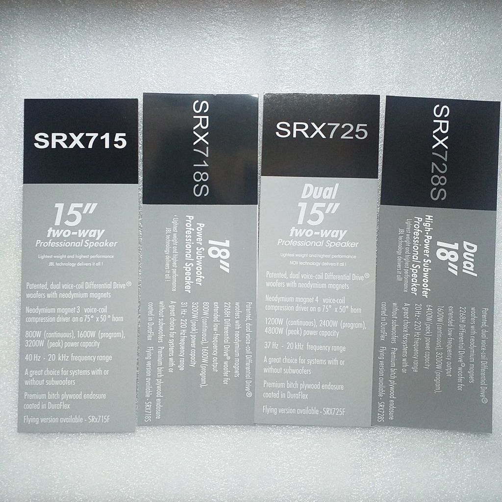 TEM LOA JBL SRX 715 , 725, 718S, 728S DECAL CÓ KEO DÍNH DÙNG ĐỂ DÁN MẶT THÙNG LOA , KÍCH THƯỚC 9 x 10CM - GIÁ 1 TEM