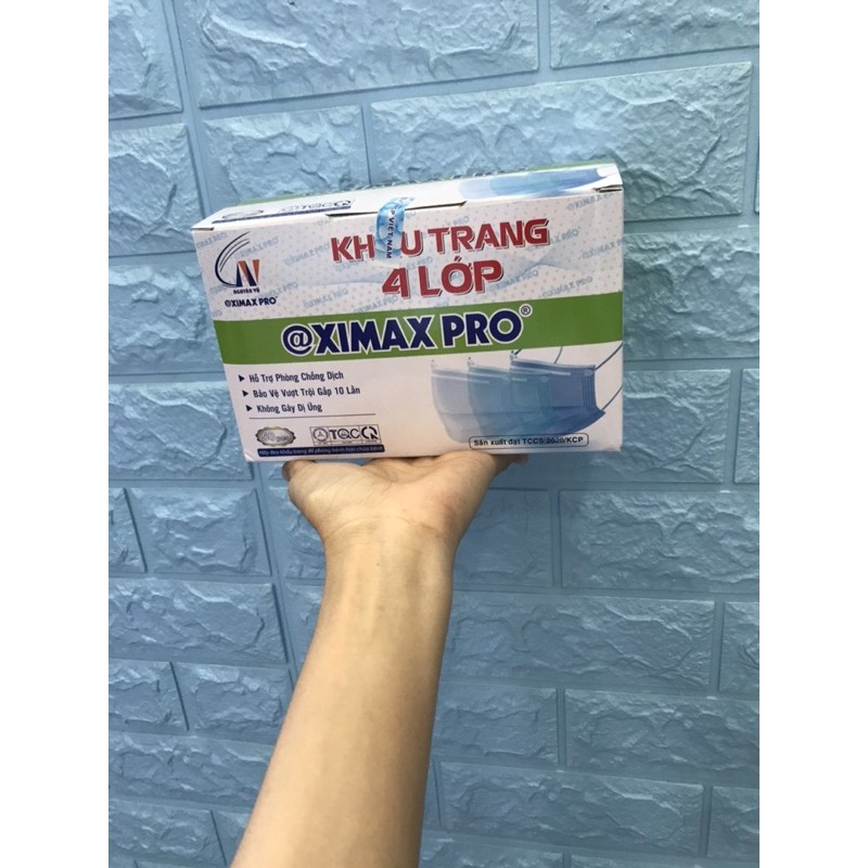 Khẩu trang y tế 4 lớp 5 bịch mỗi bịch 10 cái