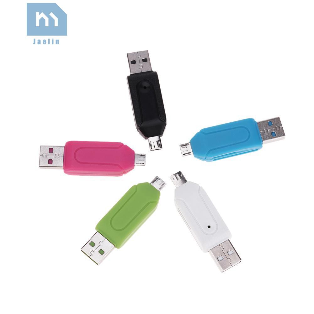 Jae•☼USB2.0 Micro USB OTG Card Reader for TF SD Memery Card for PC Mobile Phone✩