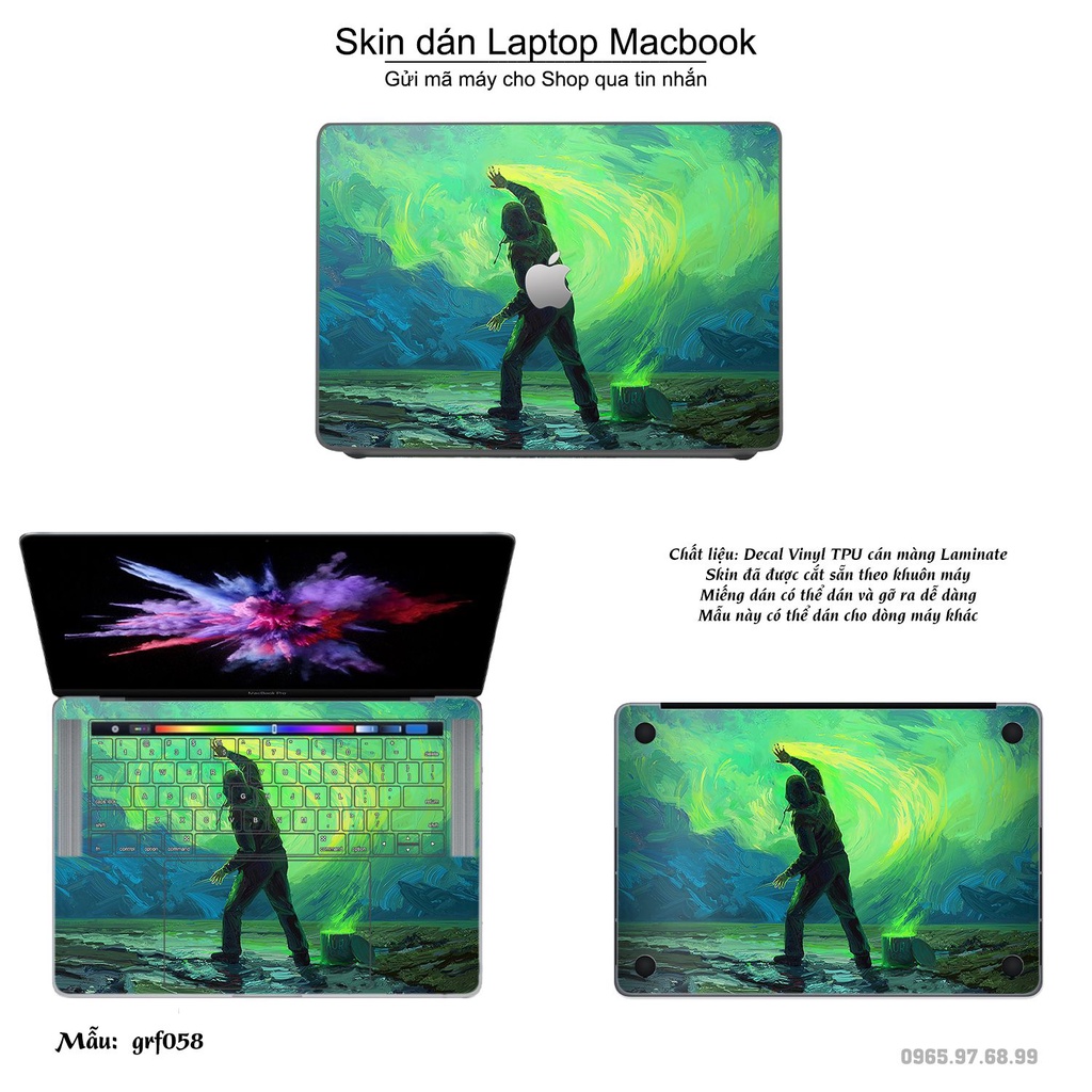 Skin dán Macbook mẫu nghệ thuật graffiti (đã cắt sẵn, inbox mã máy cho shop)