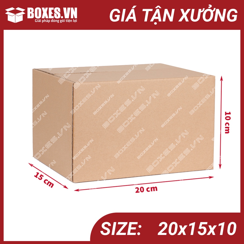 Thùng Carton, Hộp Carton 20x15x10 Đóng Gói Hàng Combo 10 Cái