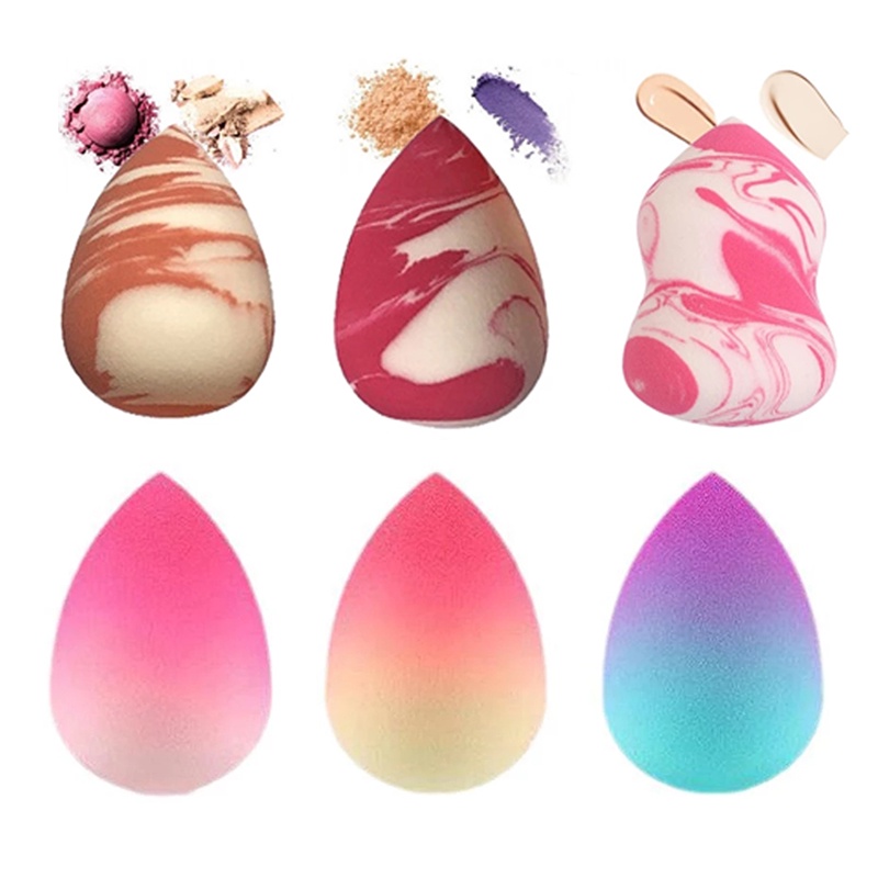 [Hàng mới về] Mút trang điểm hình quả trứng/ giọt nước màu gradient mềm mại nhỏ gọn tiện dụng