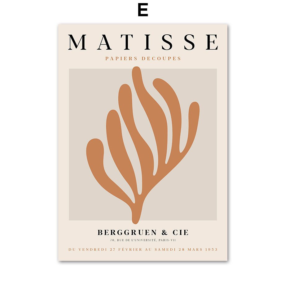 Tranh  Trừu Tượng Matisse Người Phụ Nữ Đường San Hô Vách Lá Tranh Canvas Nghệ Bắc Âu  In Hình Dán Tường Ms: 402