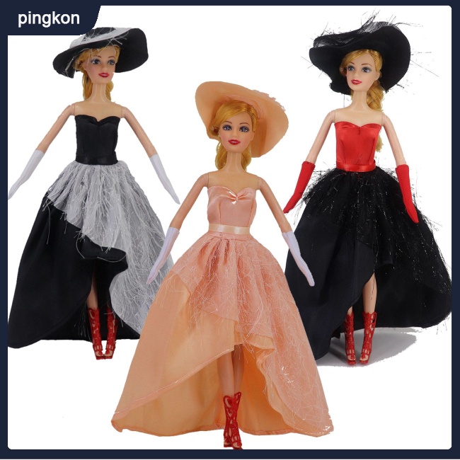 Đầm Công Chúa Thời Trang Cho Búp Bê 29-30cm Kèm Nón Và Găng Tay