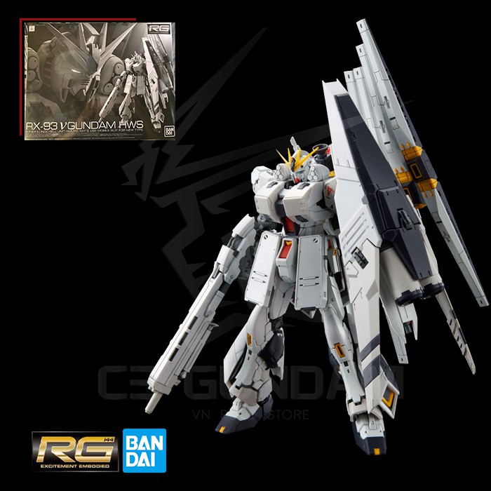 MÔ HÌNH GUNDAM BANDAI RG 1/144 RX-93 NU GUNDAM HWS [P-BANDAI] GUNDAM UNIVERSAL CENTURY