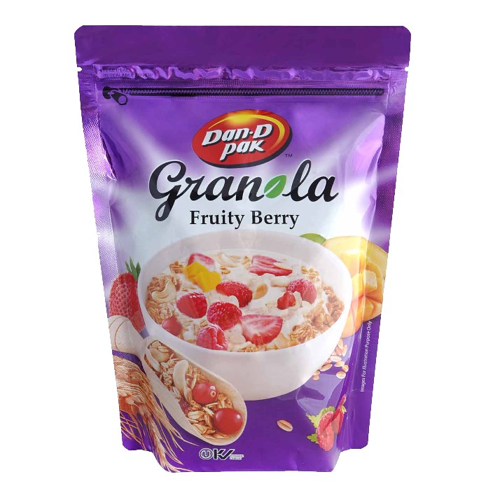 [Mã INBAU15 giảm 15K đơn 99K]  Granola Điều & NVQ , Granola Trái cây Sấy 350g Dan-D Pak