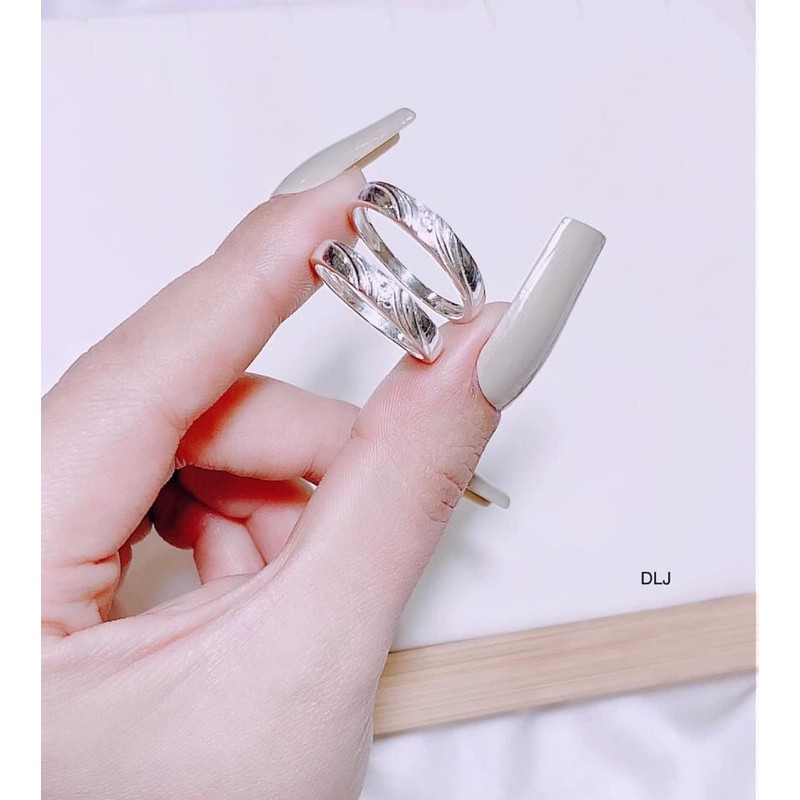 Nhẫn đôi nam nữ bạc ta cao cấp