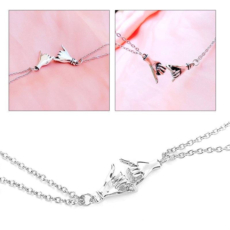 Set 2 vòng cổ iF YOU mặt kiểu bàn tay thời trang cho cặp đôi