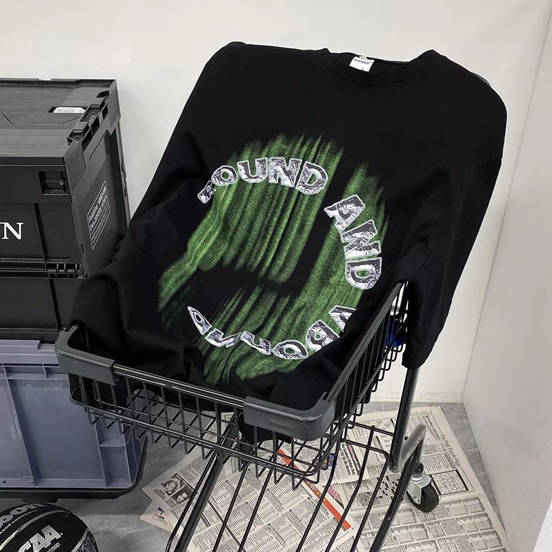 Áo Thun Tay Ngắn Cổ Tròn In Chữ Đơn Giản Phong Cách retro Mỹ Thời Trang Mùa Hè Mới Dành Cho Nam Size M-2XL