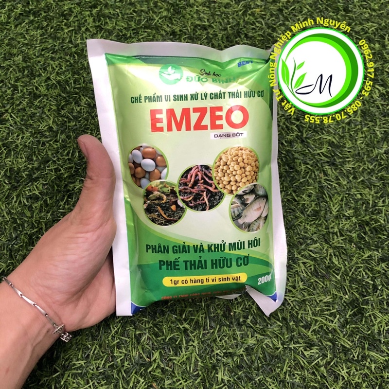 Chế phẩm vi sinh emzeo HÀNG CHUẨN xử lý nước hồ cá, rác thải nhà bếp, khử mùi, ủ phân chuồng, phân gà, chất thải hữu cơ